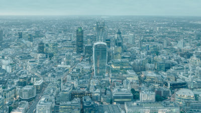 Infinitely London - City of London lighting up during blue hour. London Fine Art Large Format Photo Print.