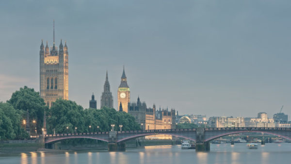 Lambeth Bridge - Fine Art Print of the The Palace of Westminster with Lambeth Brigde in the foreground.