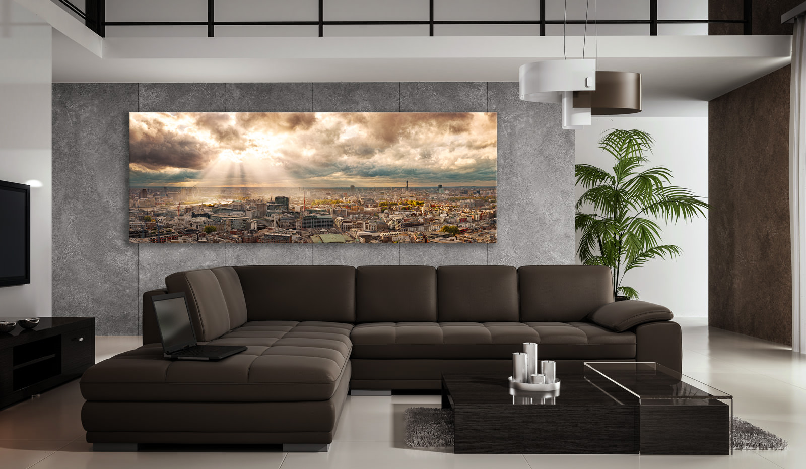Rays Over London Acrylic In Situ - London cityscape fine art photography prints