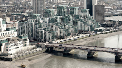 Vauxhall Bridge View - MI5 building, Vauxhall Bridge and the St. George Wharf Apartments. London Fine Art Photo.